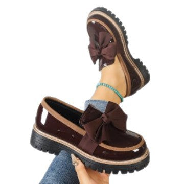 Damen modische Schnürschuhe mit großer Schleife EB