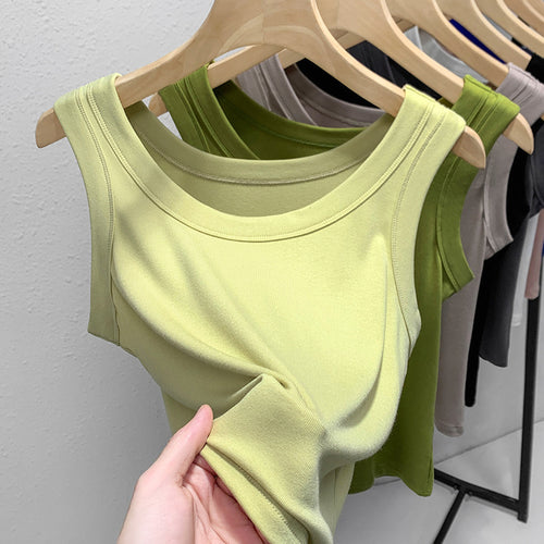 Damen ärmelloses Basic-Top aus hochwertigem Material EB