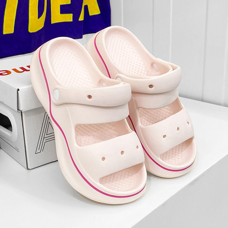 Damen trendige und bequeme Clogs mit bunten Verzierungen EB