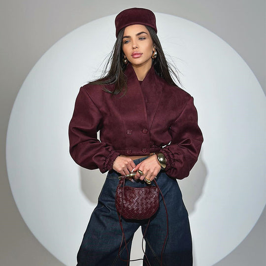 Damen Modische Boucléjacke EB