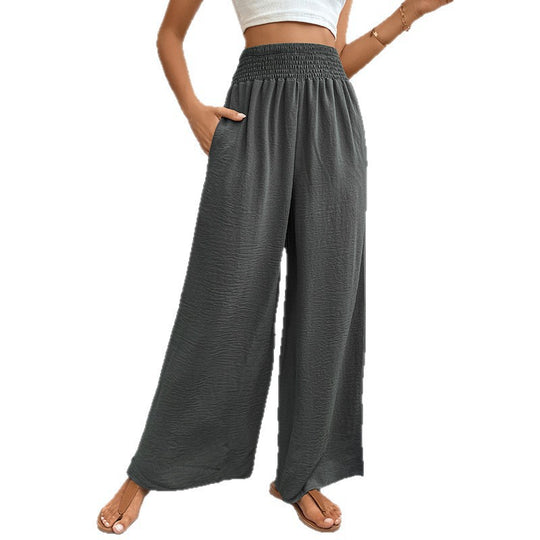 Damen Weit geschnittene Sommerhose mit elastischem Bund EB