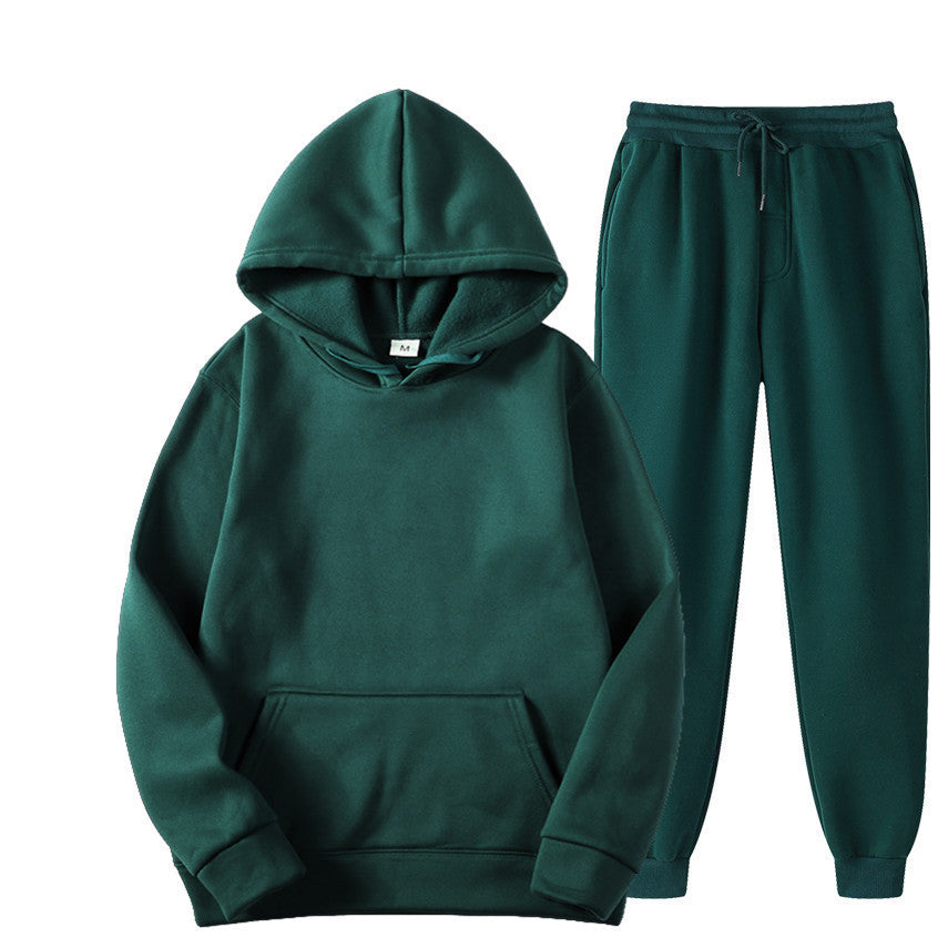 Unisex nan gemütliches Hoodie-Jogginganzug-Set mit Kängurutasche, elastischem Tunnelzugbund und gerippten Bündchen EB