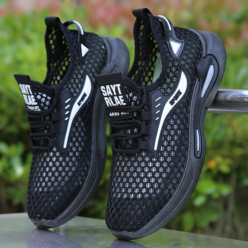 Damen Sportliche Mesh Sneakers mit elastischem Verschlusssystem EB