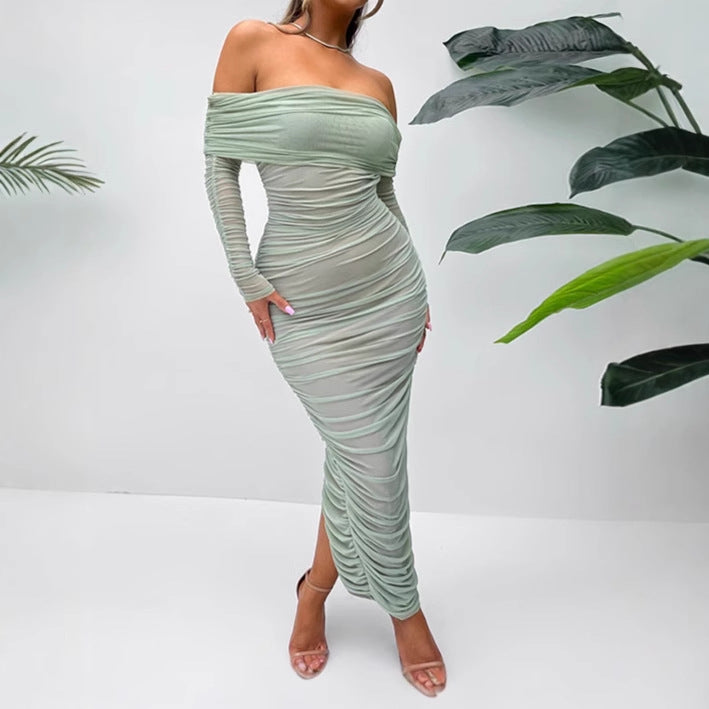 Damen Elegant geschnittenes Wickelkleid EB