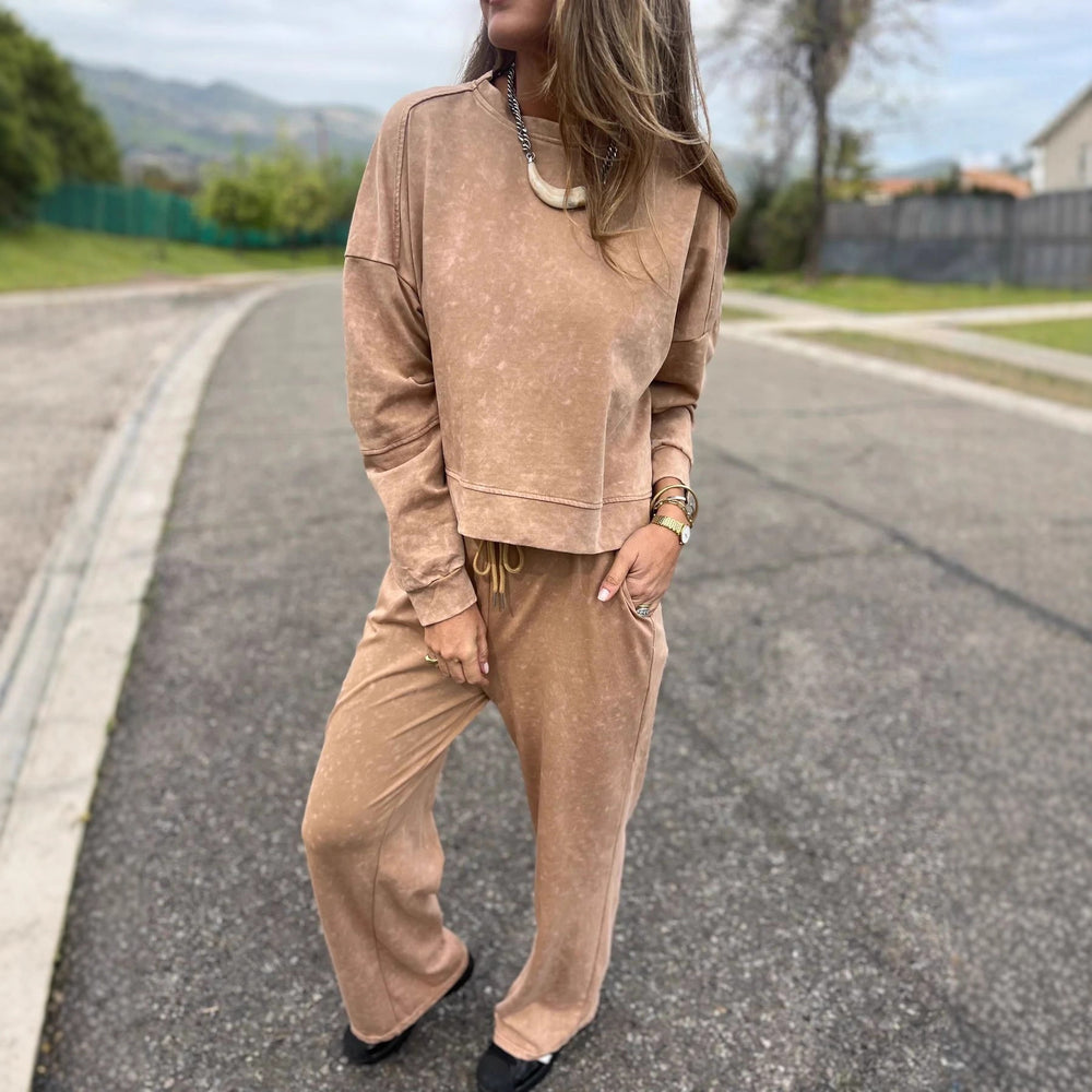 Damen Lässiger Sweatanzug im Vintage-Look EB