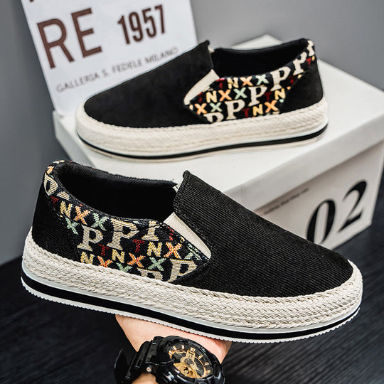Damen Slip-On Schuhe mit stilvoller Textil-Oberfläche und elastischem Einschlupf EB