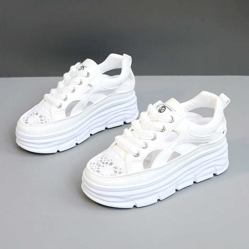Damen Sneaker mit perforierter Mesh-Oberfläche und dämpfendem Sohlenprofil EB