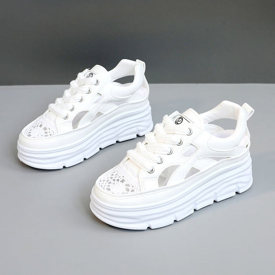 Damen Sneaker mit perforierter Mesh-Oberfläche und dämpfendem Sohlenprofil EB