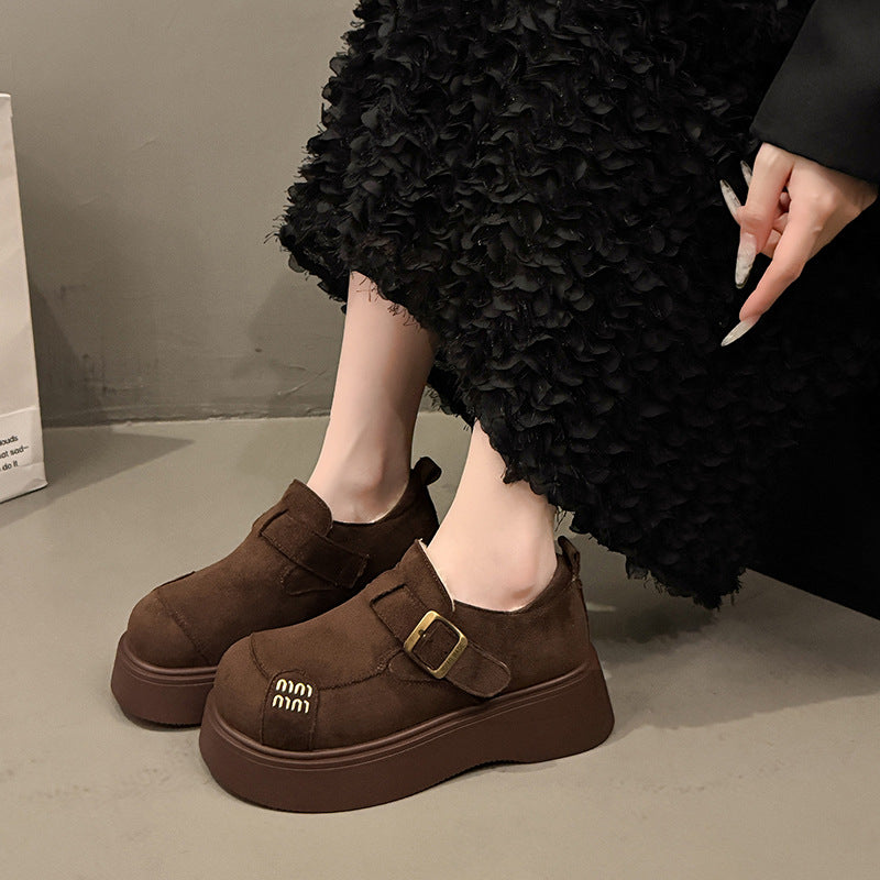 Damen Komfortable Clogs mit modischem Schnallenverschluss und dickem Futtermaterial EB