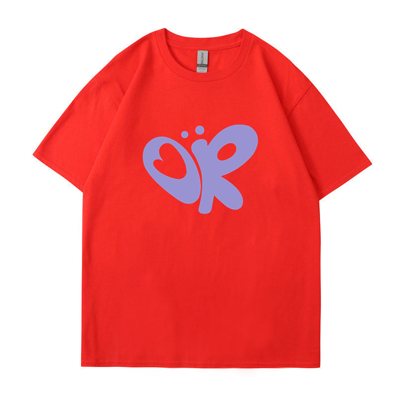 Damen lässiges T-Shirt mit einzigartigem Grafikdruck EB