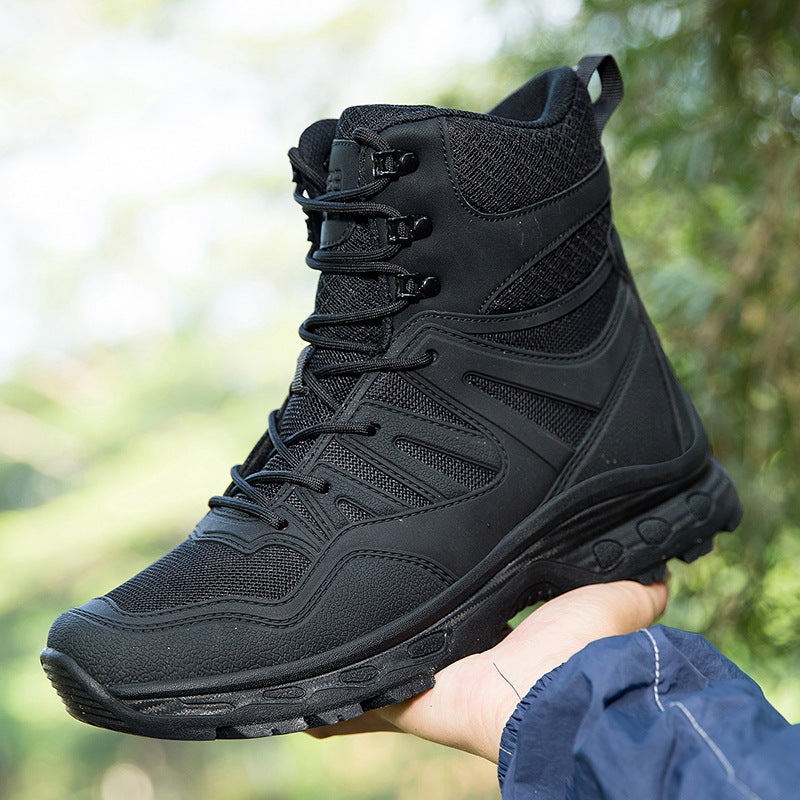 Herren Outdoor-Tactical Boots mit robuster Konstruktion und hohem Knöchelstütz EB