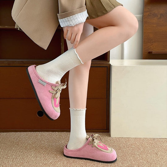 Damen modische Schnürschuhe mit ausgefallenem LOVE-Design EB