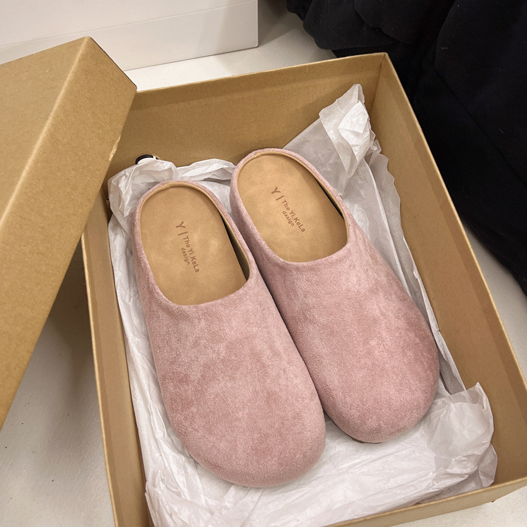 Damen Komfortable Clogs aus hochwertigem Wildleder EB