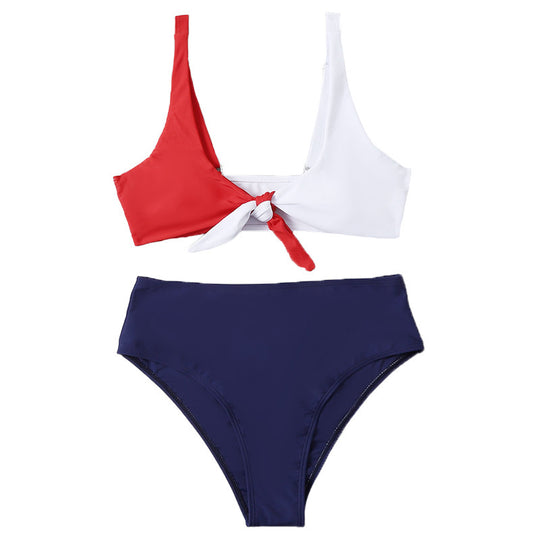 Damen Zweiteiliges Bikiniset mit asymmetrischem Oberteil EB