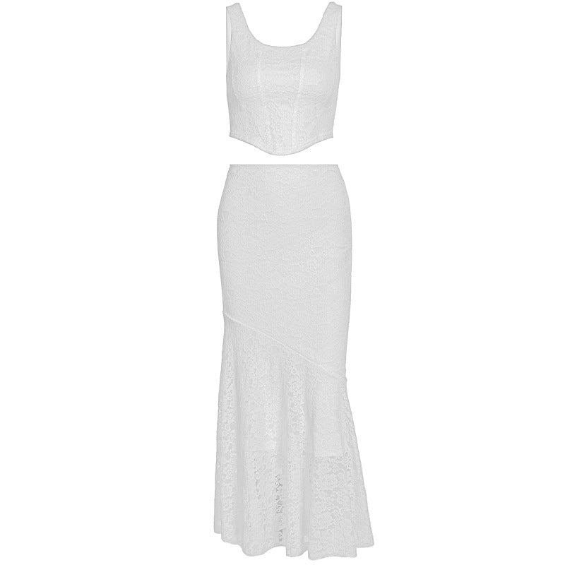 Damen Spitzenkleid im eleganten Maxistil EB