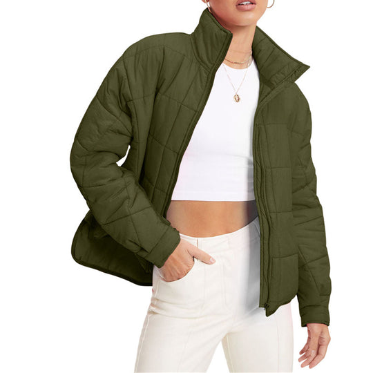 Damen wärmeisolierte Steppjacke mit hohem Kragen EB