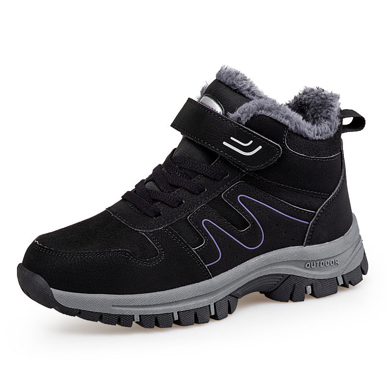 Damen Winterstiefel mit praktischem Klettverschluss und isolierender Innensohle EB