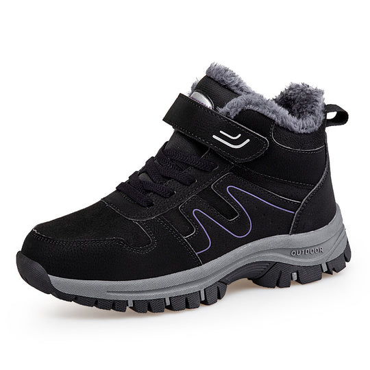 Damen Winterstiefel mit praktischem Klettverschluss und isolierender Innensohle EB