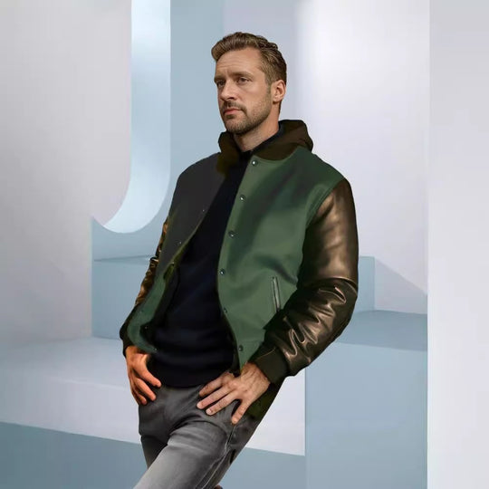 Herren stylische Collegejacke mit ärmeln EB