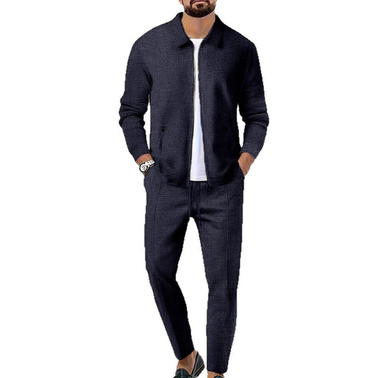 Herren Freizeitanzug mit Modernem Strukturdesign und praktischen Taschen EB
