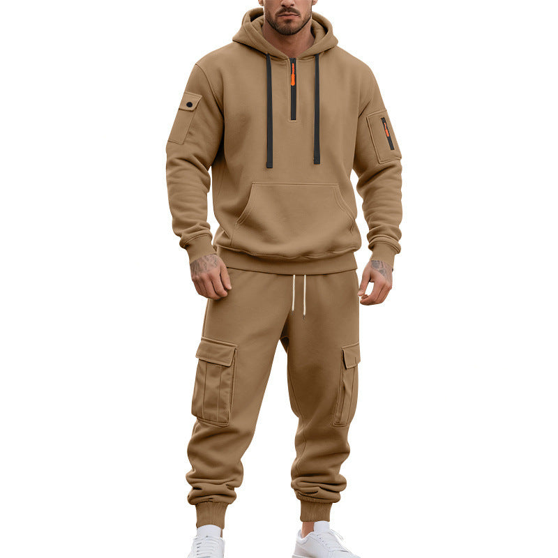 Herren lässiges Freizeitset mit praktischen Taschen und Reißverschluss EB