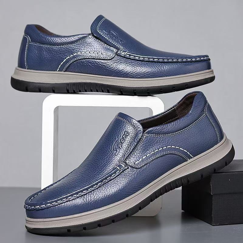 Damen Bequeme Slipper aus hochwertigem Leder mit rutschfester Sohle EB