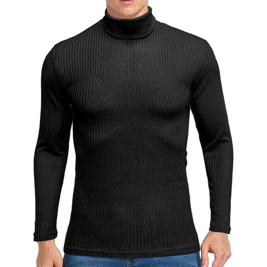 Herren feiner Rollkragenpullover aus strukturiertem Strick EB