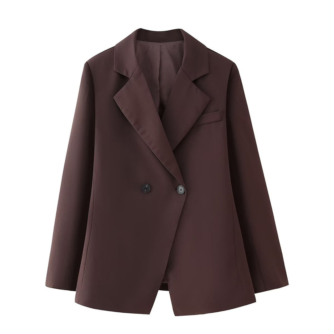 Damen Doppelt verarbeitete Blazerjacke mit elegantem Schnitt und praktischen Taschen EB
