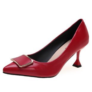 Damen elegante Stiletto-Pumps mit modischer Schnalle EB