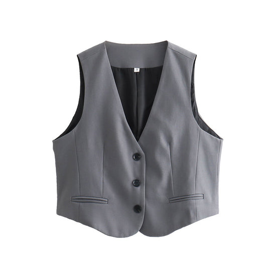 Damen Elegante Taillierte Weste EB