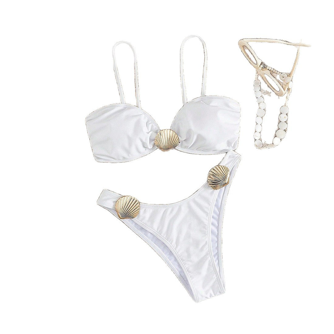 Damen Bikini-Set mit raffinierten Muscheldetails EB
