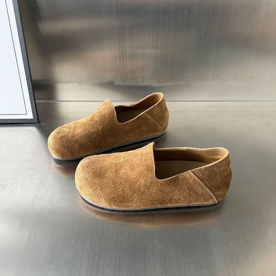 Damen Elegante und komfortable Mokassins aus hochwertigem Wildleder EB
