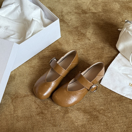 Damen elegante Ballerinas mit verstellbarem Riemen EB