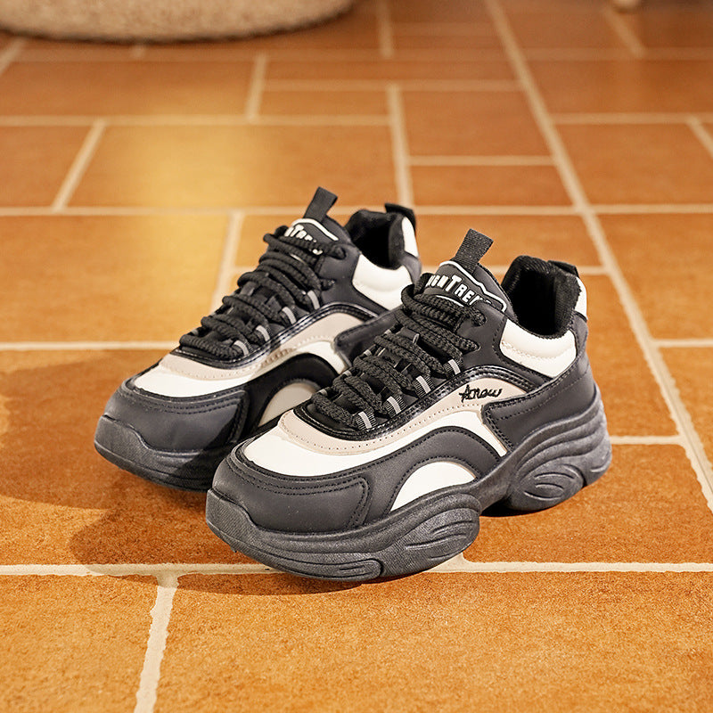 Damen modische Chunky Sneakers mit stabiler Profilsohle und atmungsaktiver Oberfläche EB