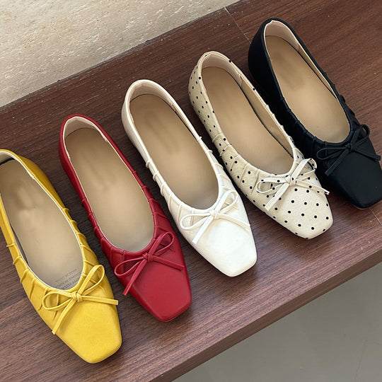 Damen Ballerinas mit zierlichem Schleifendesign und gepolsterter Innensohle EB