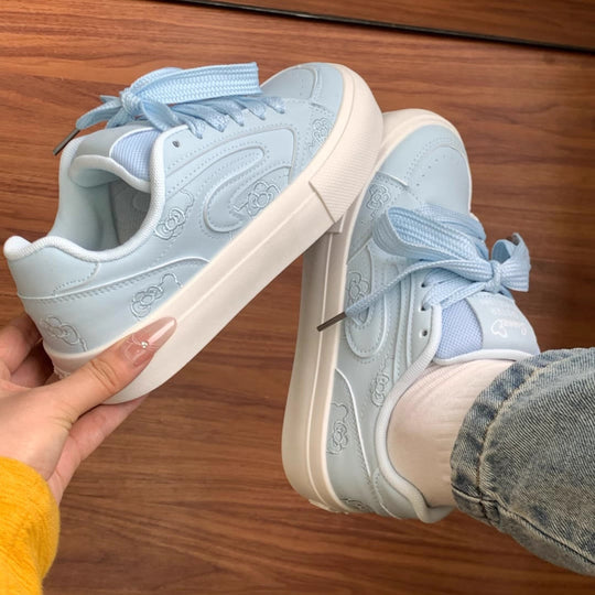 Damen Sportliche Sneakers mit floralem Print und dämpfender Sohle EB