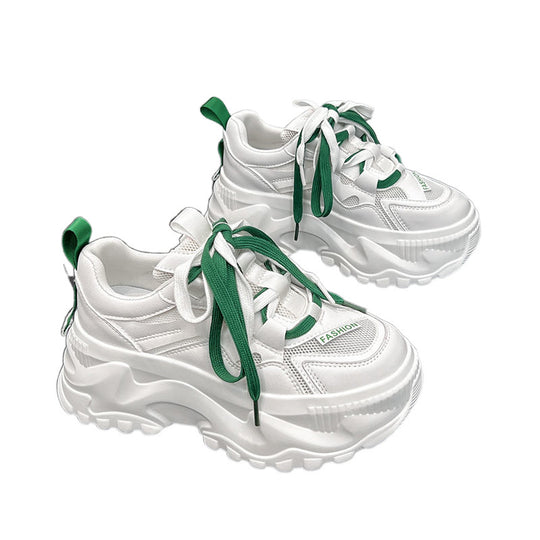 Damen Chunky Sneakers mit atmungsaktivem Obermaterial und rutschfester Sohle EB