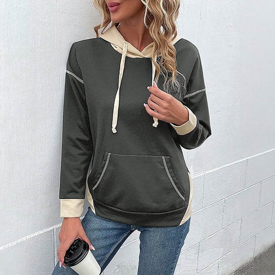 Damen Hoodie mit Kapuze und praktischen Taschen EB