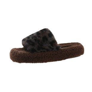 Damen Flauschige Hausschuhe mit tierischem Muster EB