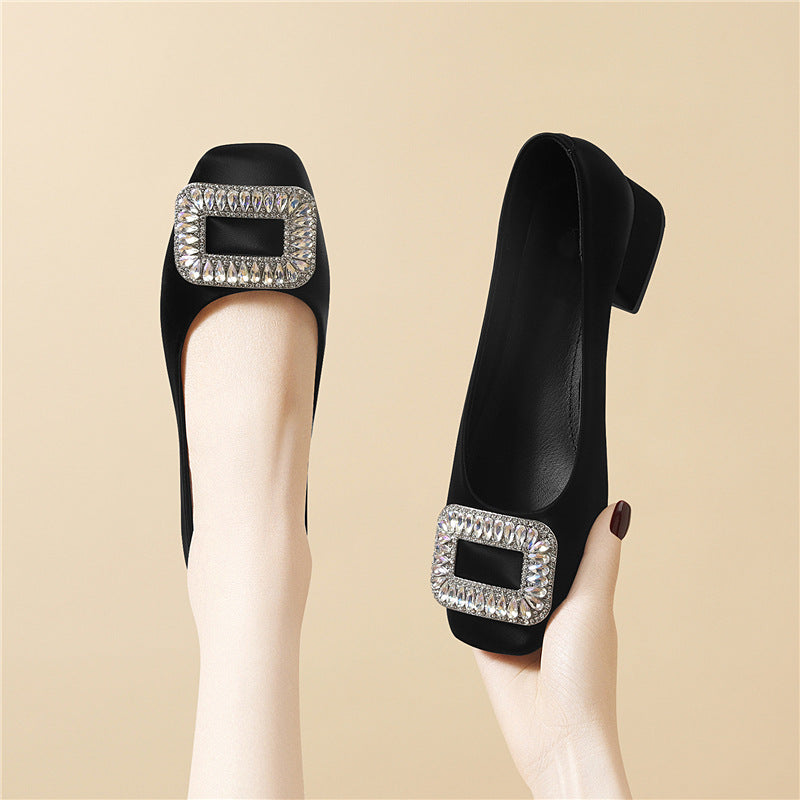 Damen Elegante Slingback Heels mit funkelndem Schmuckdetail EB