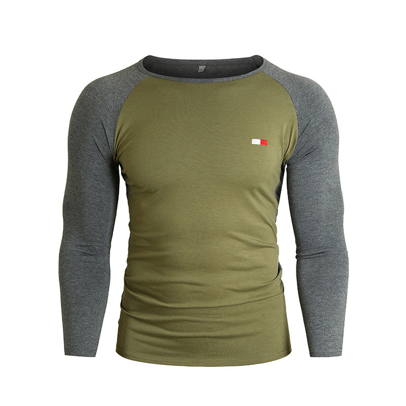 Herren Langarm-T-Shirt mit Raglanärmeln und hochwertiger Baumwolle EB