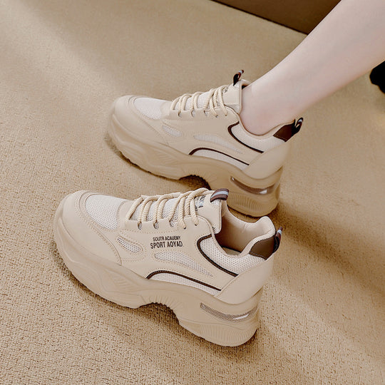 Damen Sportliche Chunky Sneakers mit atmungsaktivem Mesh-Obermaterial und dämpfender Sohle EB