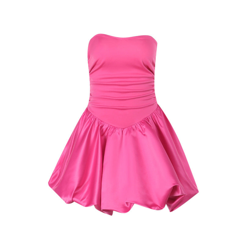 Damen verspieltes Trägerkleid mit voluminösem Rock EB