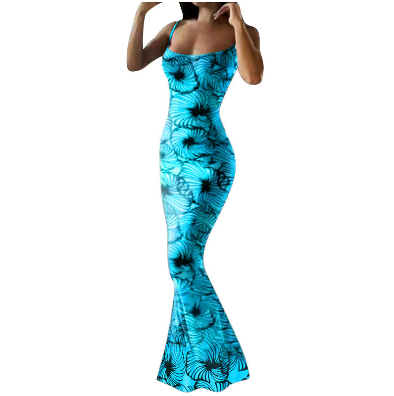 Damen Elegantes Maxikleid mit floralem Print EB