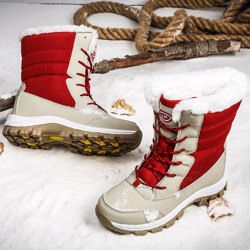Damen warme Winterstiefel mit rutschfester Sohle und isolierendem Futter EB