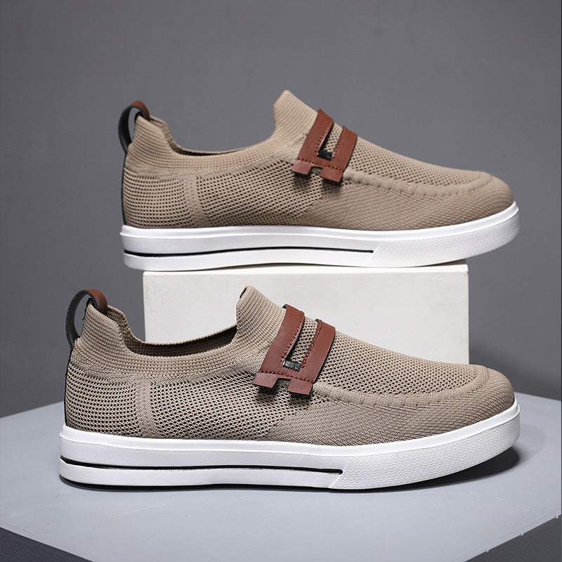Damen Bequeme Slip-On Sneakers mit atmungsaktivem Mesh-Obermaterial und rutschfester Sohle EB