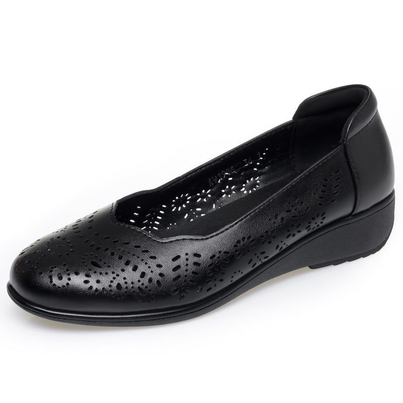 Damen Komfortable Ballerinas mit elegante Perforation EB
