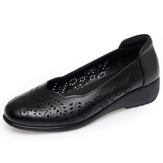 Damen Komfortable Ballerinas mit elegante Perforation EB