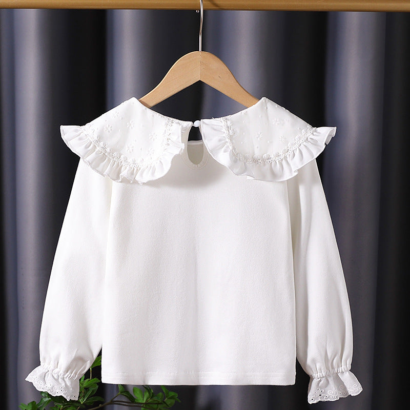 Damen Bluse mit großem Rüschenkragen EB
