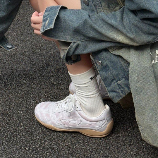 Damen sportliche Sneakers mit atmungsaktivem Mesh-Obermaterial und rutschfester Sohle EB